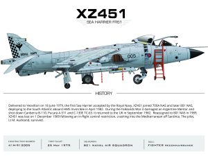 Sea Harrier XZ451 Aviation Art Print – A3 Premium Oyster Satin
