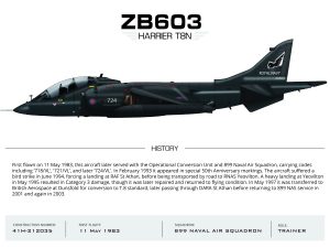 Harrier T8 ZB603 Aviation Art Print – A3 Premium Oyster Satin
